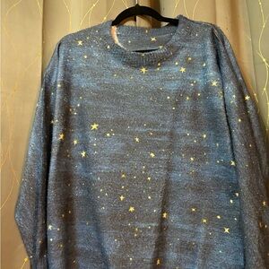 Women’s Blue Star Pattern Sweater
